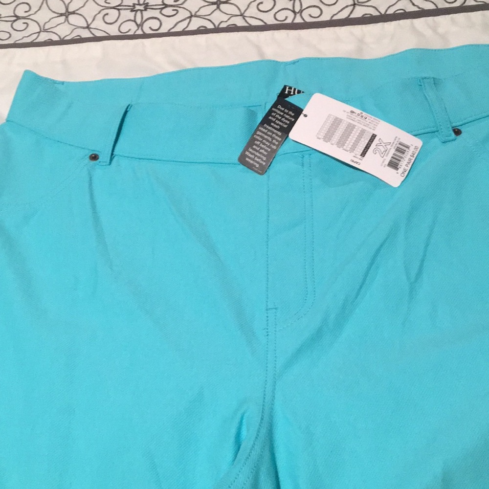 Teal stretch skinny jeans